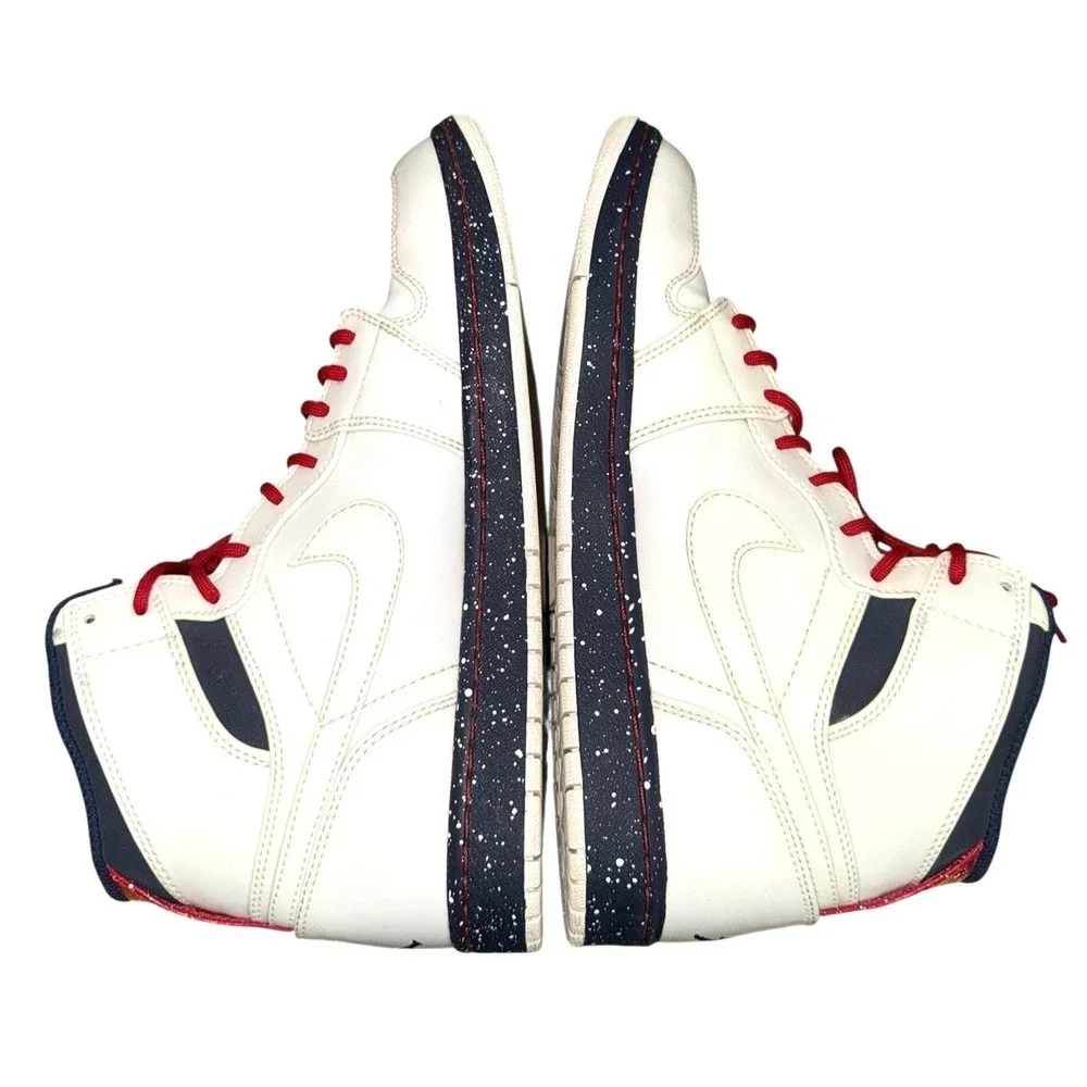 Nike Air Jordan 1 High Strap‎ Premier White Mens 10.5 Pre-Owned Shoes 375352-101